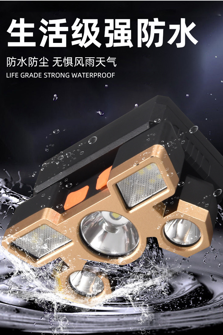 Cross-border exclusive LED strong light head outdoor high-power usb charging head-mounted flashlight waterproof night fishing headlamp pic 11