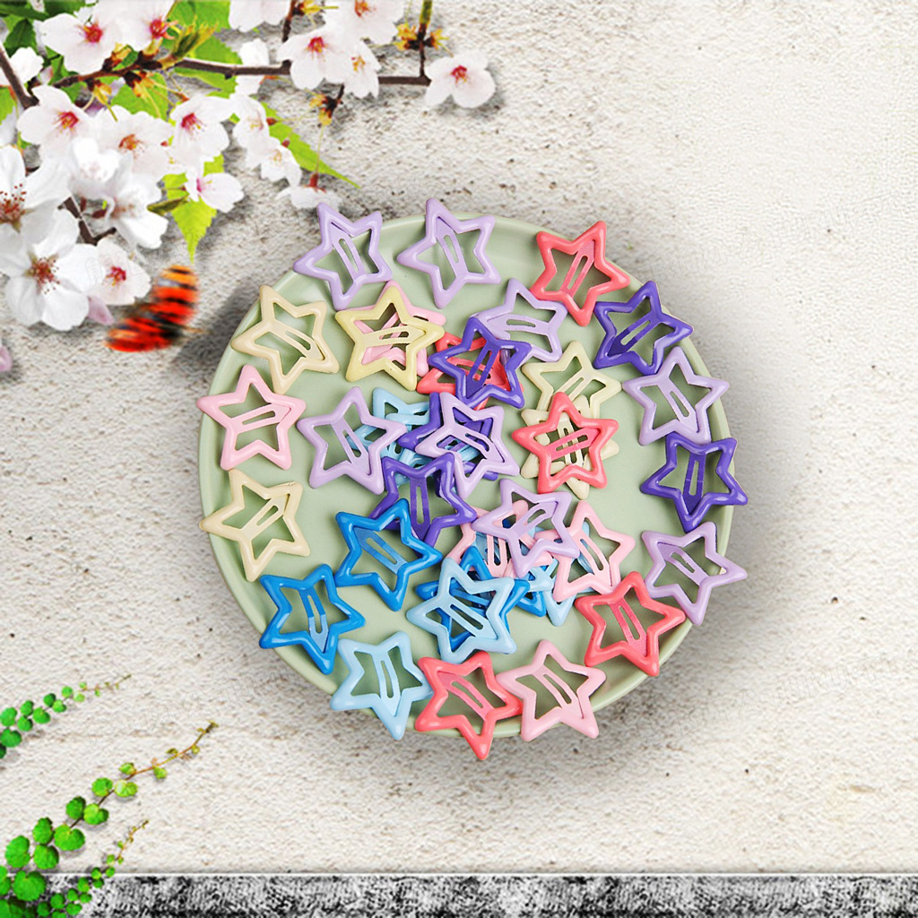 可爱bb夹侧边夹刘海夹金属y2k小夹子头饰发夹川野多巴胺星星发夹详情4