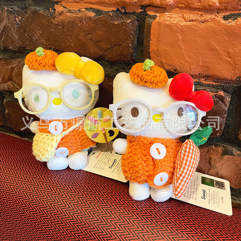 hellokitty小挂件毛绒公仔钥匙扣挂饰正版Kitty可爱娃衣包包挂件详情4