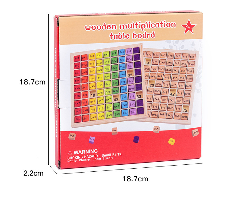 Wooden digital operation building blocks, small toys, multiplication teaching AIDS, primary school mathematics teaching AIDS, cross-border street stall, 10-yuan store wholesale pic 9