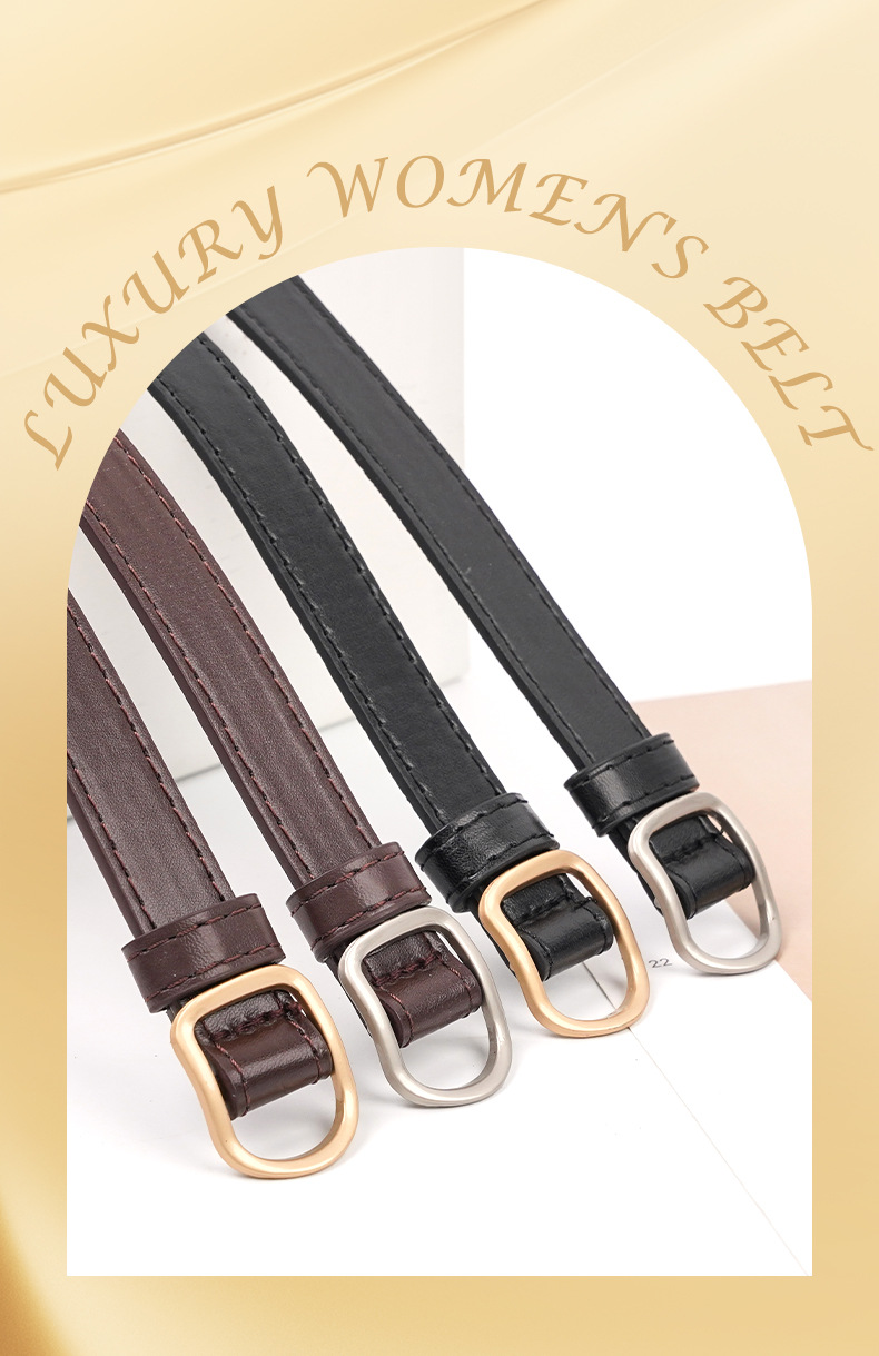 Venta directa de fábrica mujer aguja hebilla cinturón fino verano jeans versátil cinturón decorativo ins viento mujer accesorios pic 2