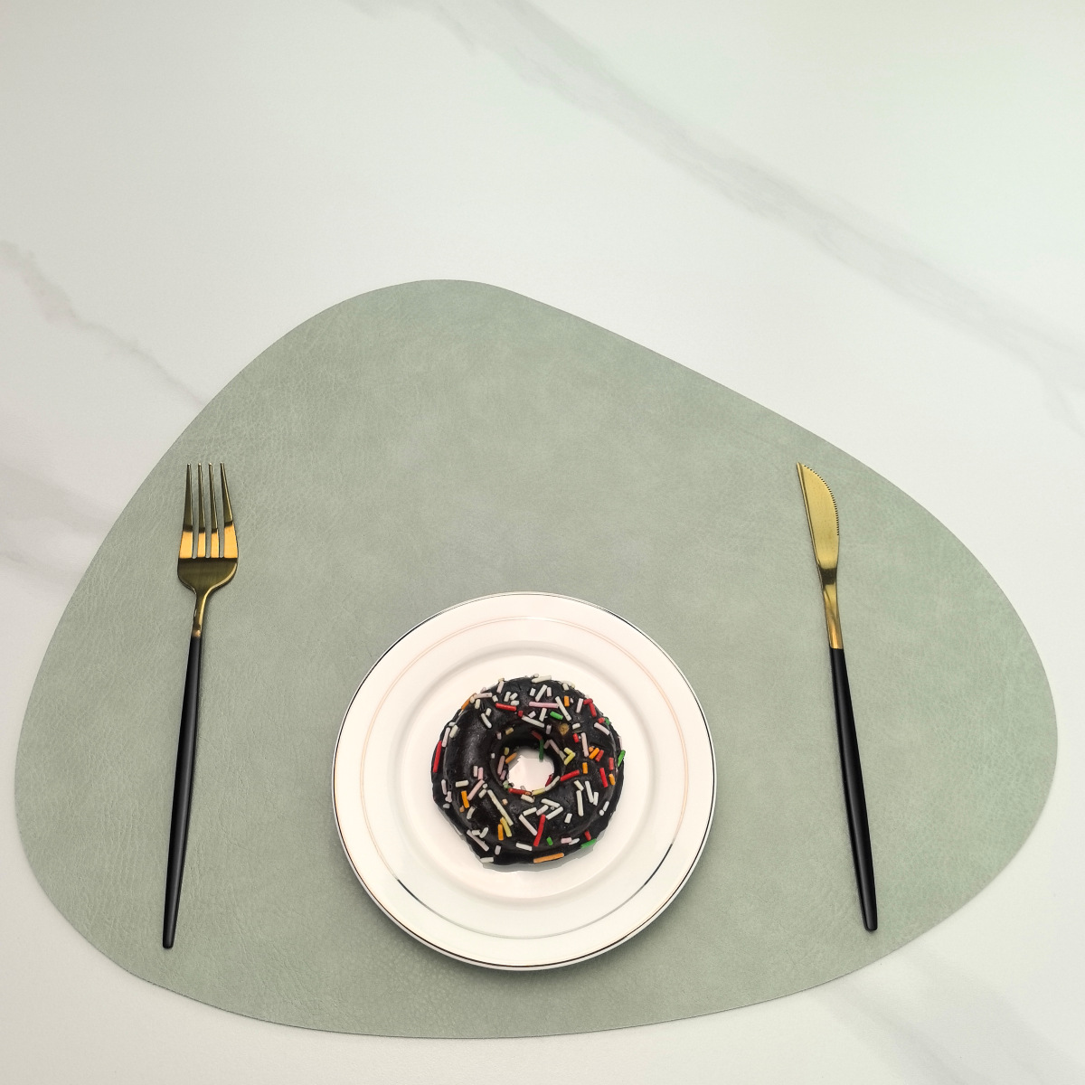 酒店饭店西餐厅复古牛皮纹皮革餐垫隔热防烫防水防油可水洗餐桌垫详情13