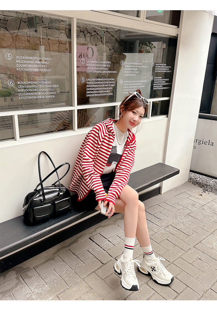 苏茵茵同款增高7.5cm~十字花厚底休闲运动鞋女厚底老爹鞋跑步鞋详情23