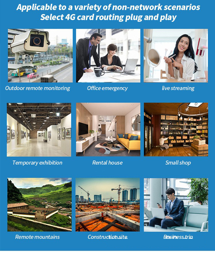 4G wireless router with SIM card, 300Mbps wireless terminal router with hotspot pic 7