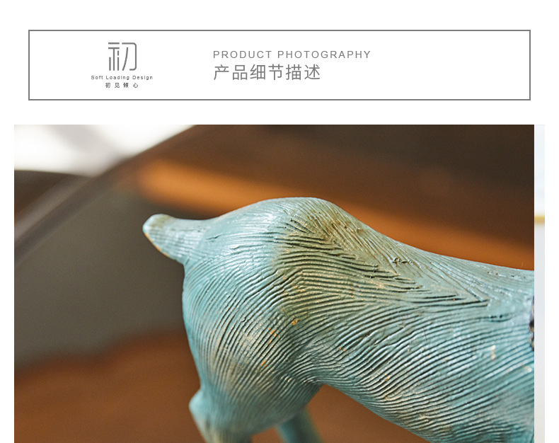 American-style elk ornaments, creative home living room TV cabinet, wine cabinet, soft furnishings, model room, housemoving gifts pic 9