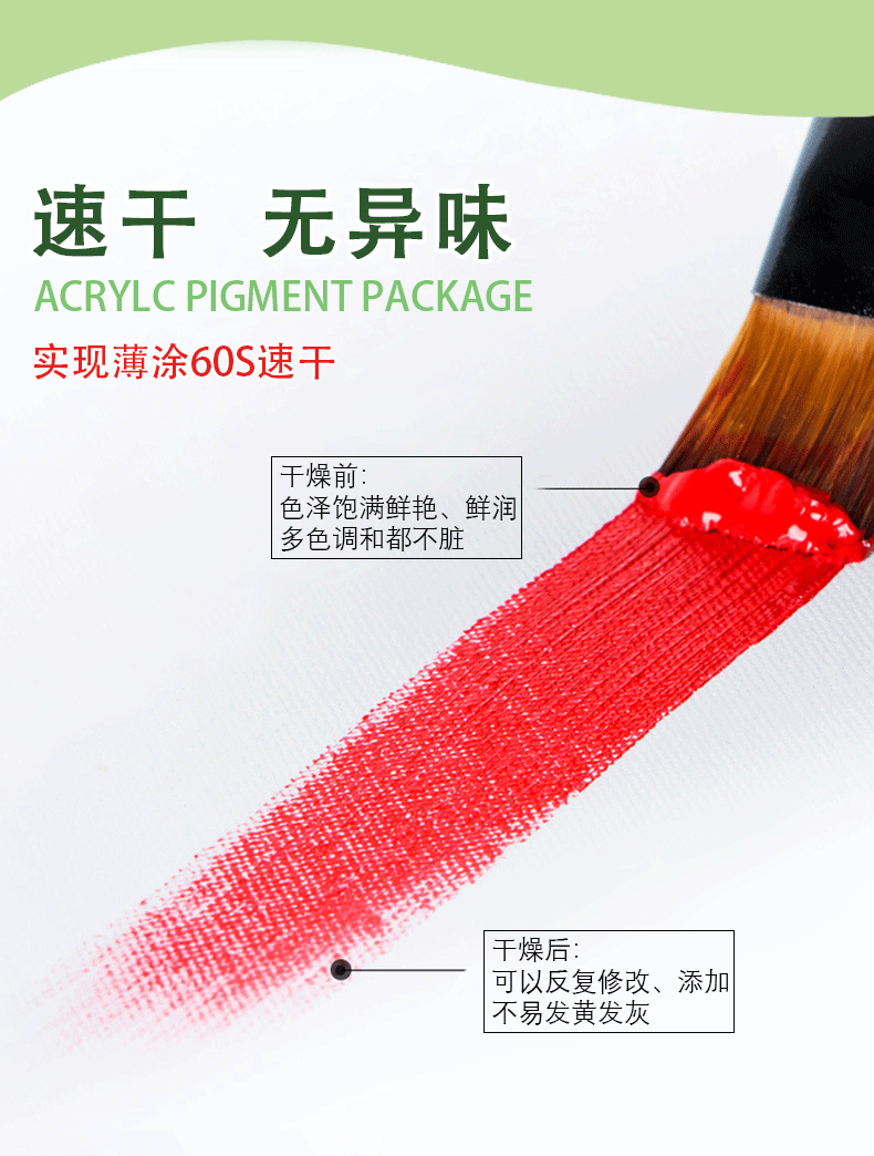 美术画画diy涂鸦6/8/12色批发石膏娃娃颜料儿童水彩丙烯颜料条详情9