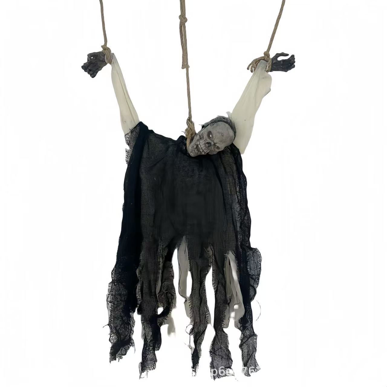 万圣节装饰巫婆声控道具鬼节鬼屋酒吧玩具恐怖玩具电动发光吊鬼巫详情7