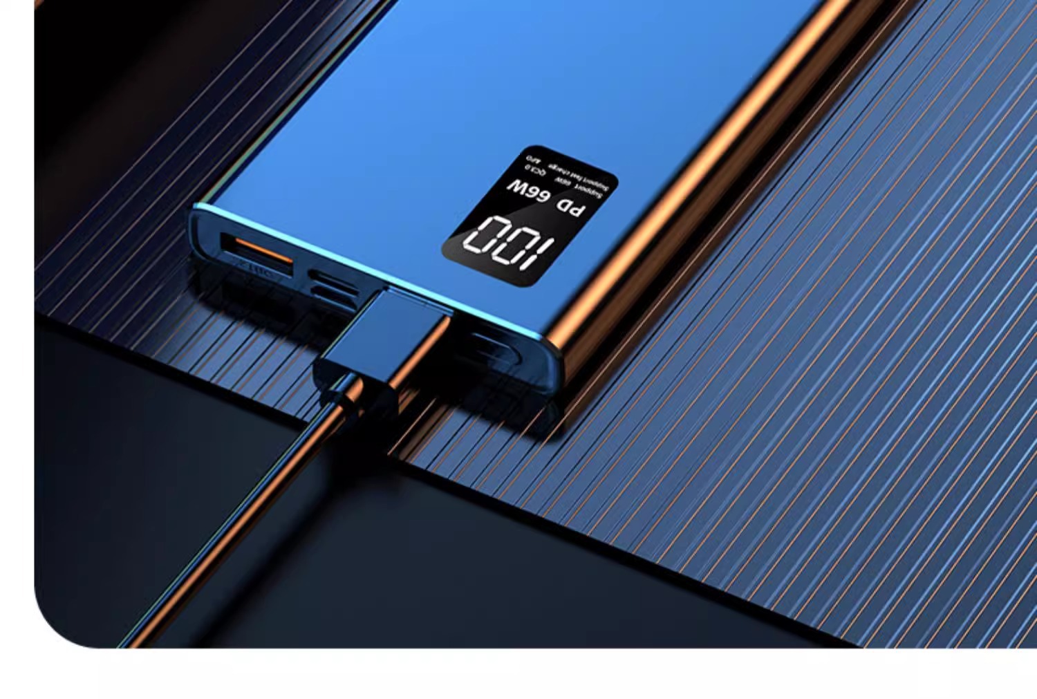 批发30000毫安大容量充电宝66W超级快充礼品定 制logo移动电源2万详情15