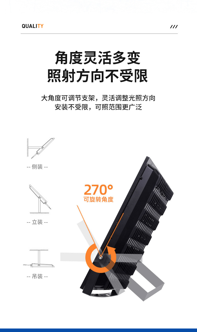 led投光灯射灯室外防水防爆超亮工地工厂房车间探照灯户外灯灯具详情6