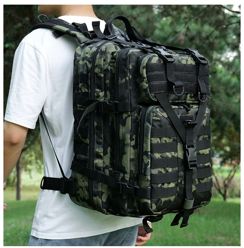 跨境战术包野外露营包登山包迷彩双肩包大容量高级感户外徒步背包详情19