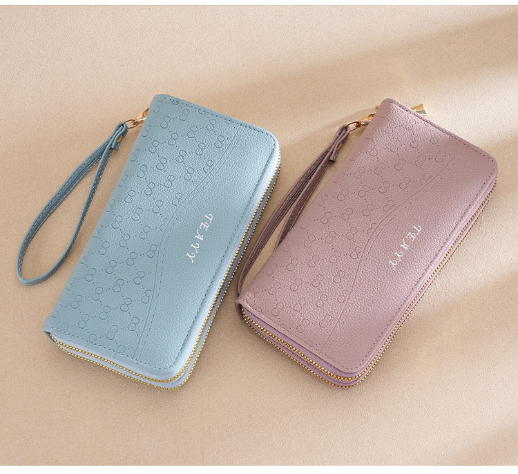 钱包女生长款双拉链wallet手机包女士钱夹大容量手拿包零钱包批发详情10