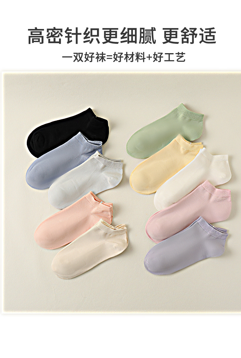 纯棉透气吸汗防臭抑菌休闲运动女袜无骨缝合款白色短袜子棉袜女薄详情19