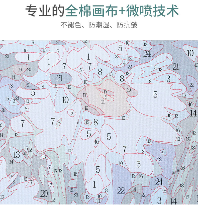 数字油画diy手工填充中国风动漫天官赐福手绘谢怜花城填色油彩画详情7