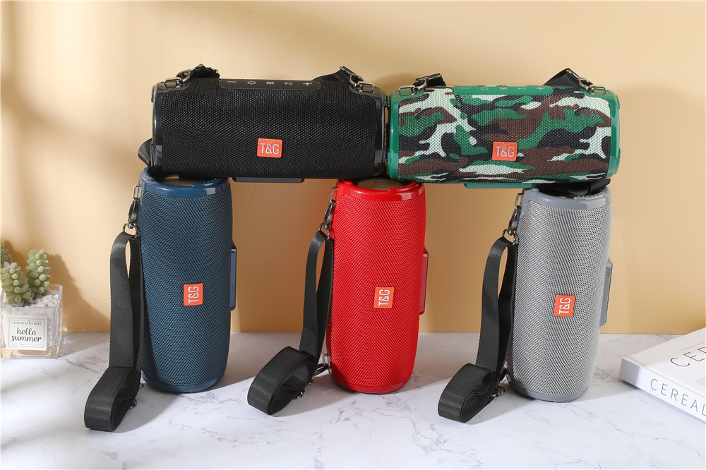 跨境新款便携蓝牙音箱户外创意插卡蓝牙音响布艺低音炮收音机批发详情2