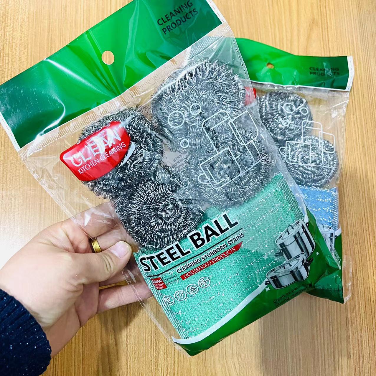 【 Zone 2-6 】 Cleaning set: 240 yuan per box. Steel wool balls, sponge sponges, cleaning balls wholesale. Kitchen scrubber for POTS and dishes. Cleaning supplies: 1 yuan, 2 yuan pic 4