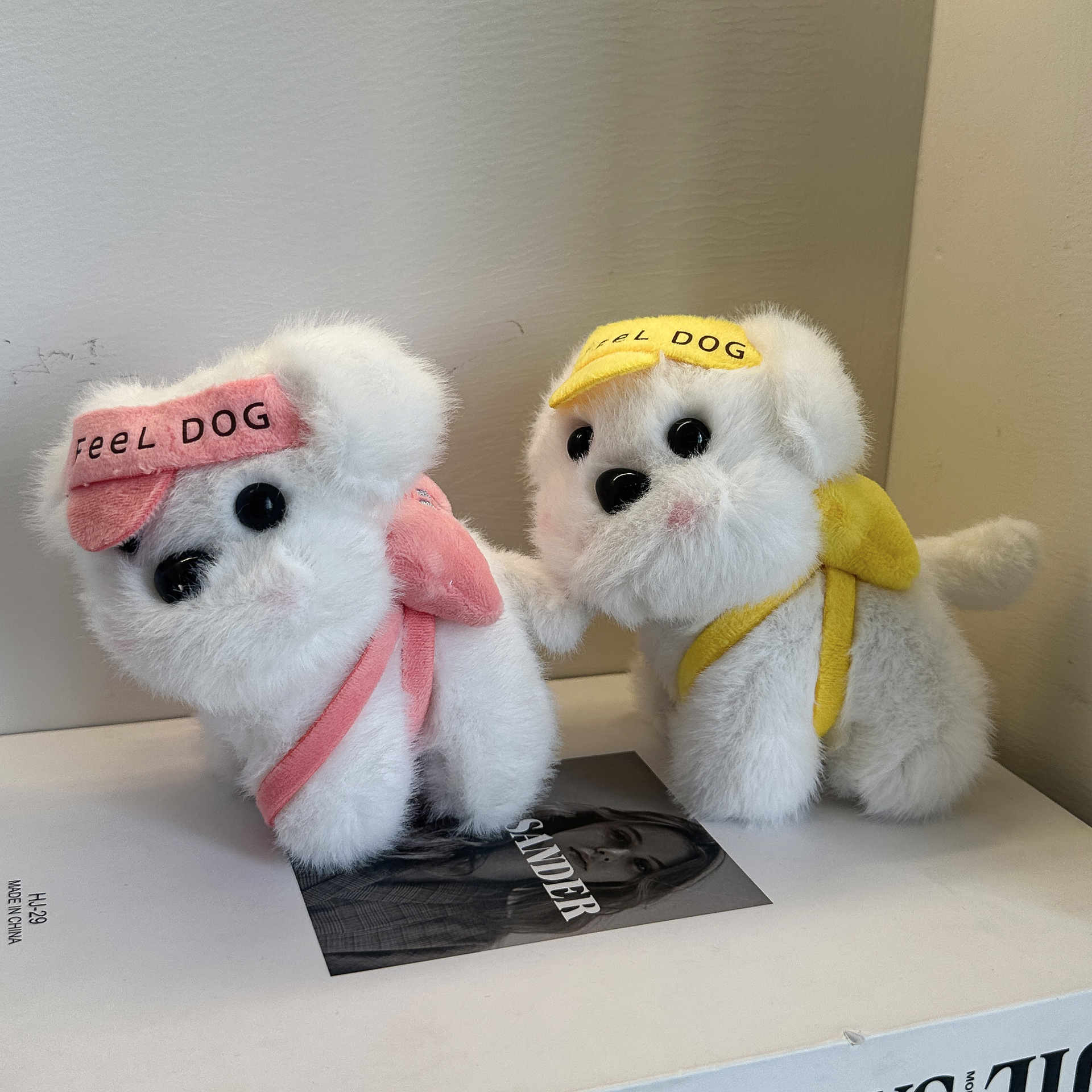 网红可爱萌棒球帽小狗挂件毛绒玩具公仔书包包挂饰钥匙扣娃娃玩偶详情11