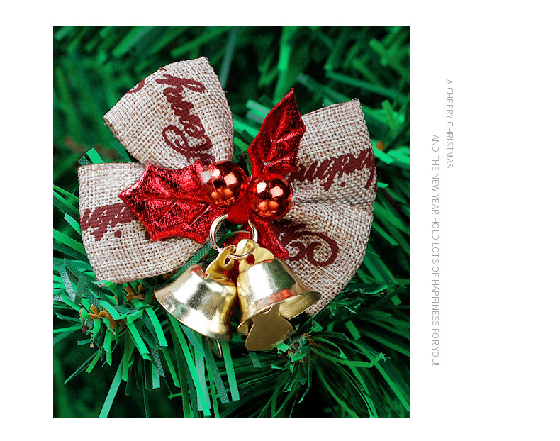 迷你蝴蝶结圣诞树装饰圣诞节礼盒装扮圣诞diy配饰蝴蝶结铃铛挂饰详情6