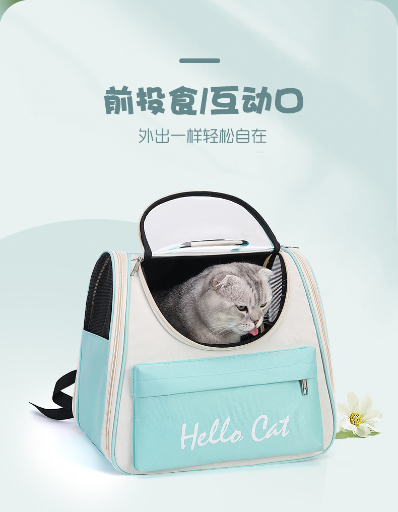 宠物包大容量外出便携猫包可折叠双肩宠物背包太空舱猫用宠物用品详情8