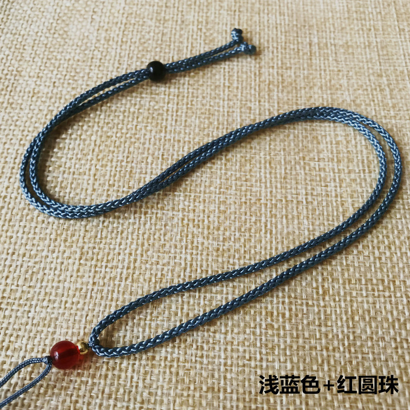 吊坠绳可调节细绳吊坠挂绳玉绳手工编织水晶挂件朱砂饰品挂绳批发详情8