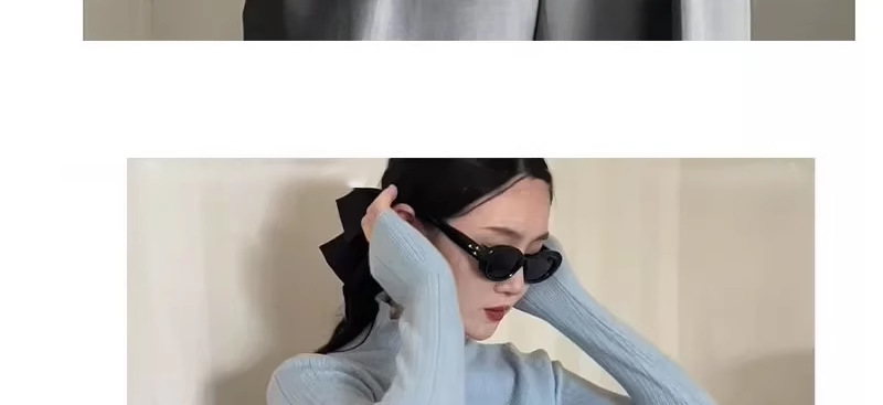 A light purple semi-high neck slim-fit innerwear with a knitted sweater for women in the spring of 2026 is a stylish and unique thin base layer pic 29