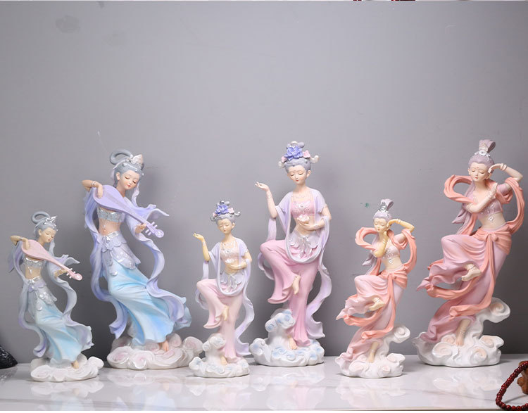 Cross-border new bestsellers, Dunhuang Feitian home decoration, wedding gifts, and traditional Chinese trend resin tabletop ornaments, one-piece consignment pic 15
