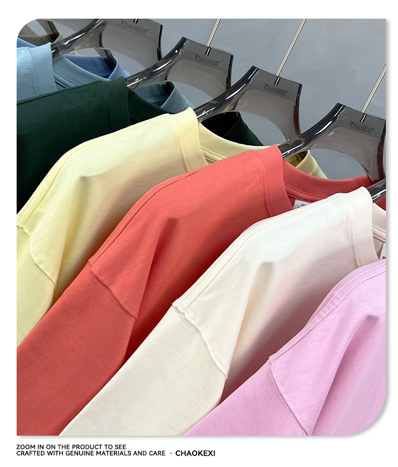 CKX男装2026春夏季305G重磅t恤男美式纯棉潮牌纯色短袖t恤男详情11