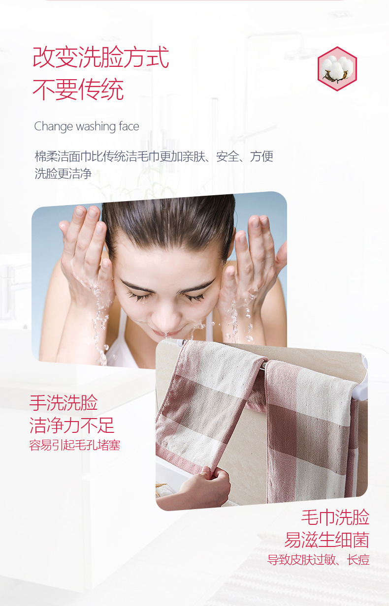 65-segment pearl grain pure cotton enlarged and thickened makeup remover, face wash and beauty towel, dry and wet dual-purpose cotton soft towel for babies pic 2