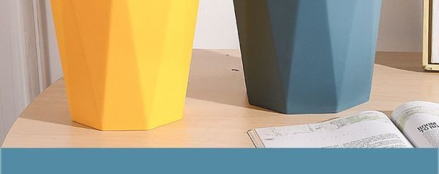 Wholesale of Nordic creative and simple diamond household trash cans without LIDS, large wastebaskets for kitchens, living rooms, offices and hotels pic 11