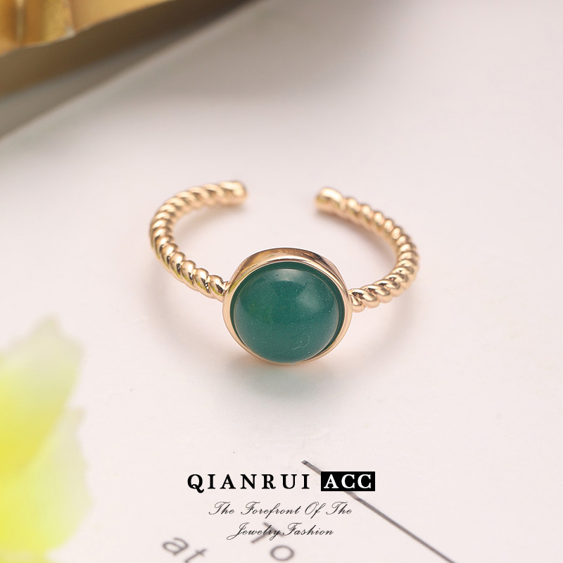 批发新款碧玉戒指女小众设计钻石高级复古风轻奢个性指环感法式详情20