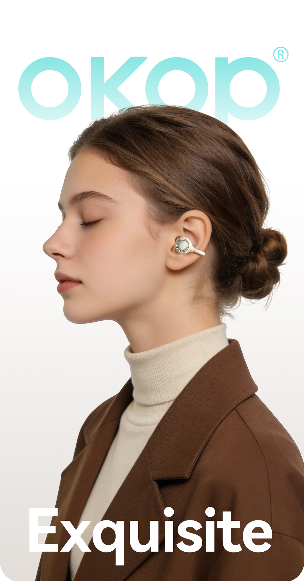229 Cross-border new wireless Bluetooth headphones with digital display, in-ear opening, non-in-ear makeup mirror, long battery life, in stock pic 14
