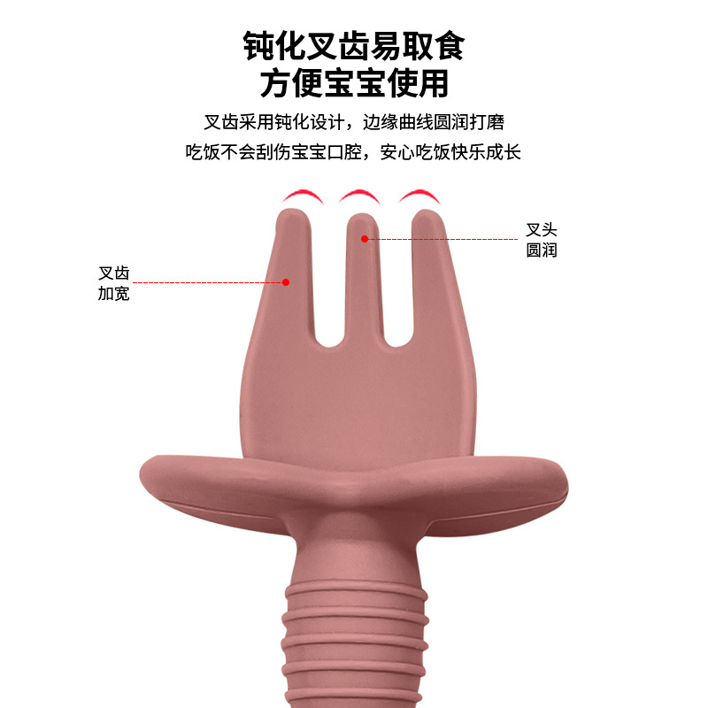 硅胶宝宝餐具套装不锈钢玩具防烫硅胶制品详情13