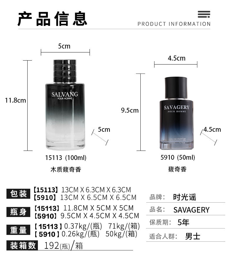 lovali品牌网红同款狂野男士香水批发 直播货源古龙香水持久50ml详情5