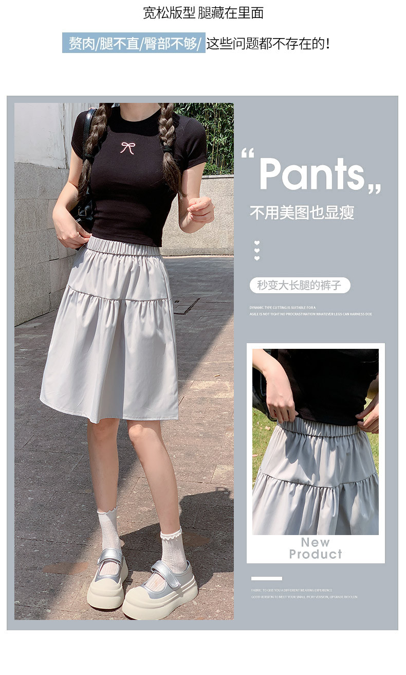 日系穿搭藏蓝色半身裙女夏季a字藏青色薄款短裙子夏日小个子半裙详情4