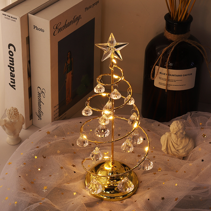Christmas decorations, gifts, electroplated ironwork trees, LED illuminated crystal Christmas trees, crystal display stands, ornaments, night lights pic 19