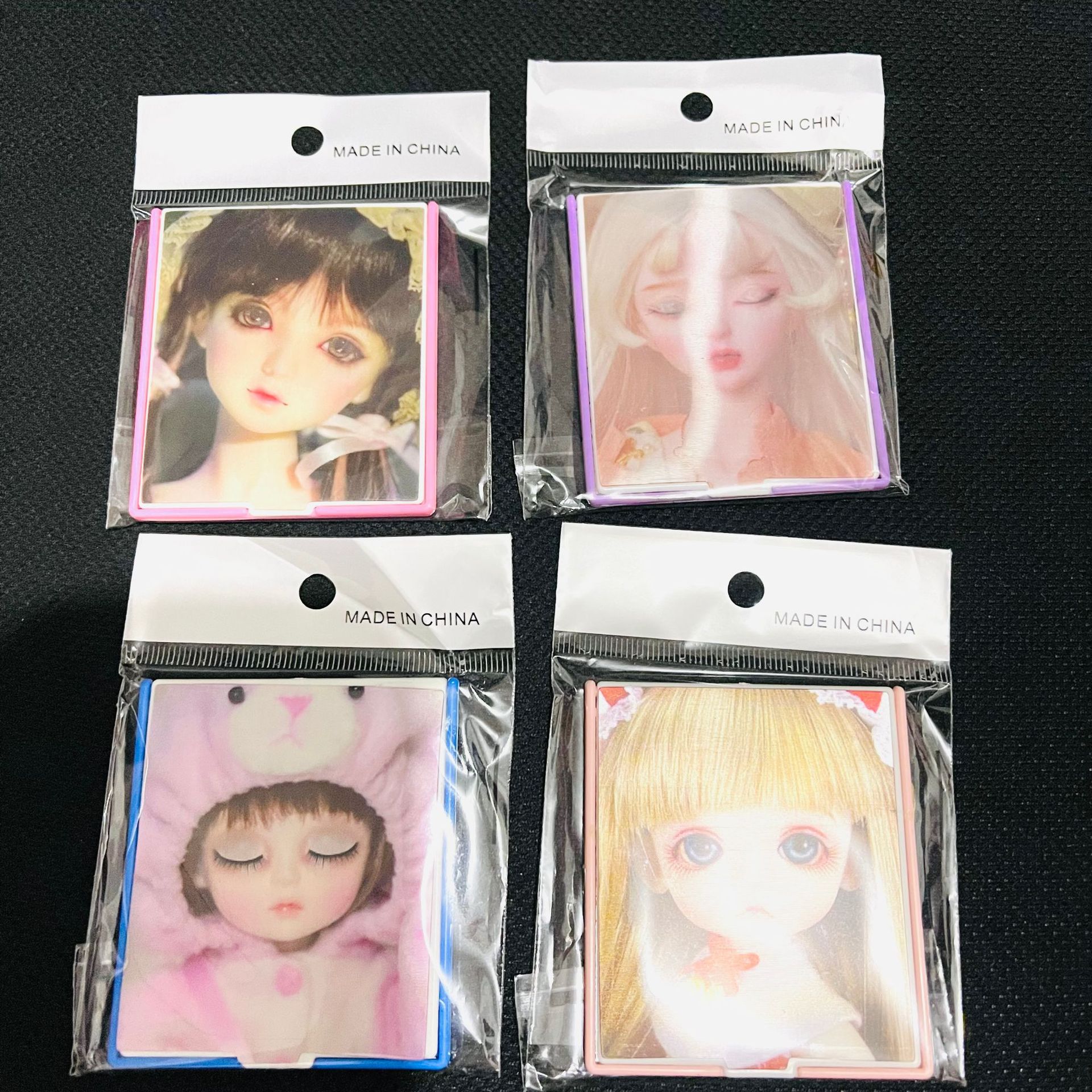 【 Zone 3-13 】210 blinking glasses 120 yuan per box 1200 yuan per case 210 blinking glasses square folding small mirror 3D doll mirror Blinking glasses Portable makeup small mirror 1 yuan pic 5