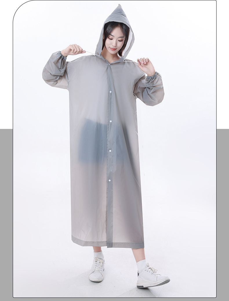 Non-disposable eva one-piece raincoat thickened adult outdoor travel portable raincoat manufacturer wholesale pic 16