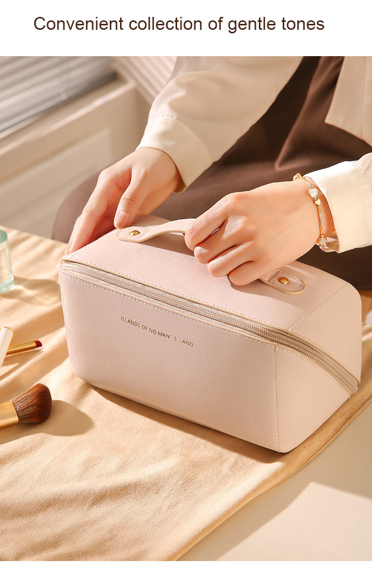 Large-capacity cosmetic bags, simple and multi-functional high-end storage bags, storage bags, ins portable travel toiletries bag wholesale pic 12
