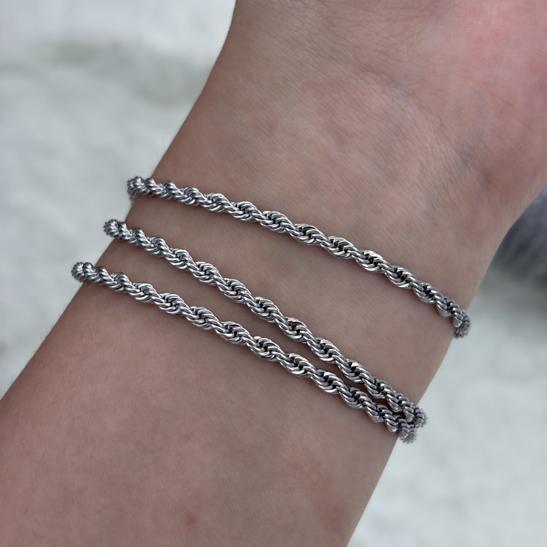Metal twist chains, stainless steel twisted ropes, twist chains, jewelry accessories, bracelets, necklaces, semi-finished chains, multiple specifications pic 2
