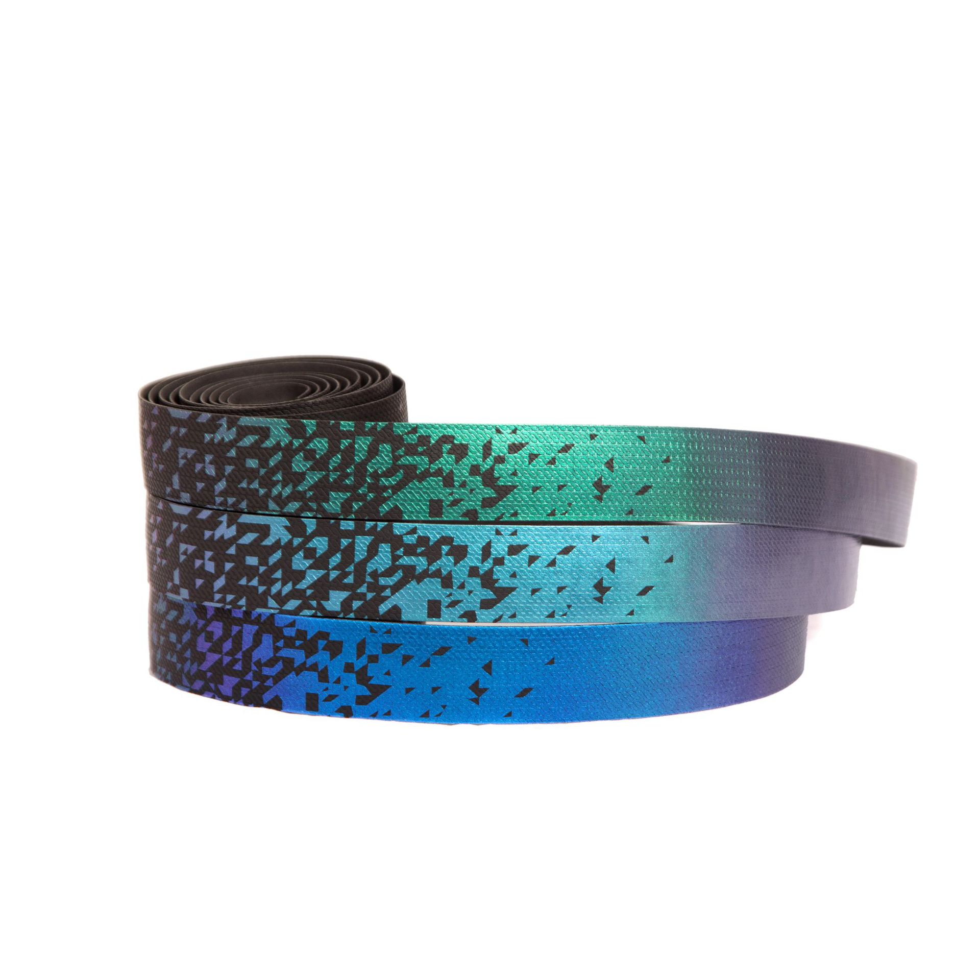 Cross-border gradient color road handlebars with anti-slip and shock-absorbing fixed flying two-color bicycle curved handlebars and leather breathable handlebars pic 14