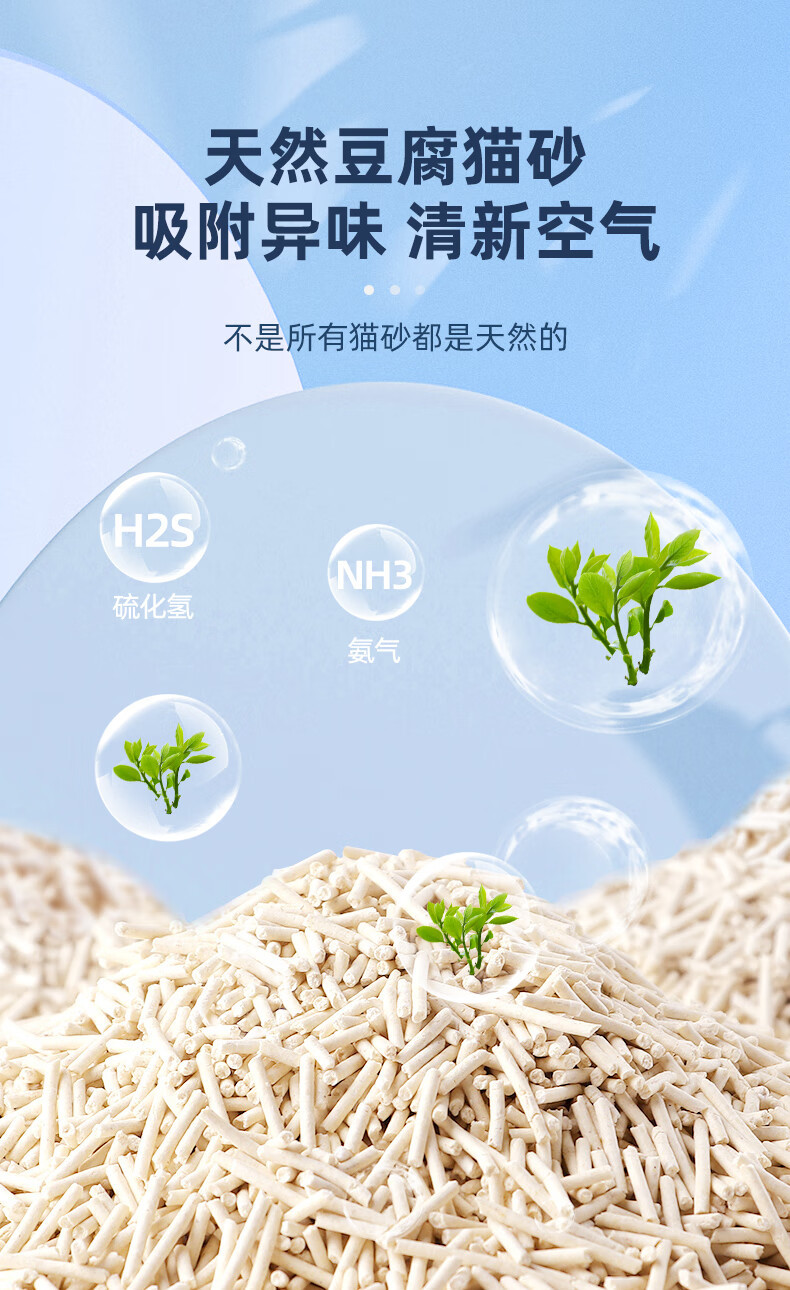 厂家批发豆腐猫砂6L原味绿茶无尘除臭混合膨润土猫砂一件代发猫砂详情7