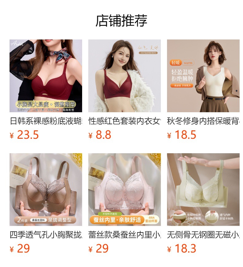 桑蚕丝无磁无钢圈文胸小胸聚拢上托透气防下垂收副乳内衣女士bra详情1