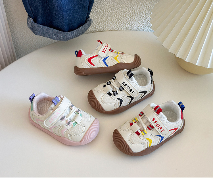 宝宝学步鞋0-3岁秋季新款婴幼儿皮面防滑运动鞋男女童机能鞋代发详情8