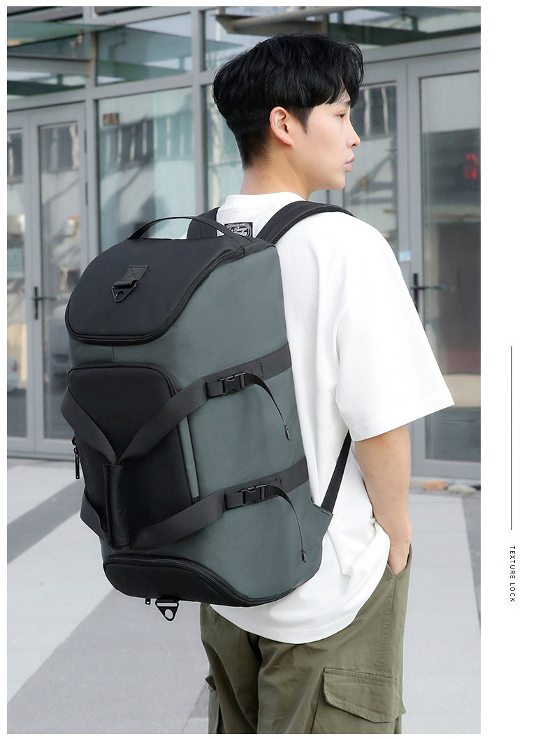 旅行包大容量背包独立鞋仓印logo干湿分离运动包户外健身包详情26