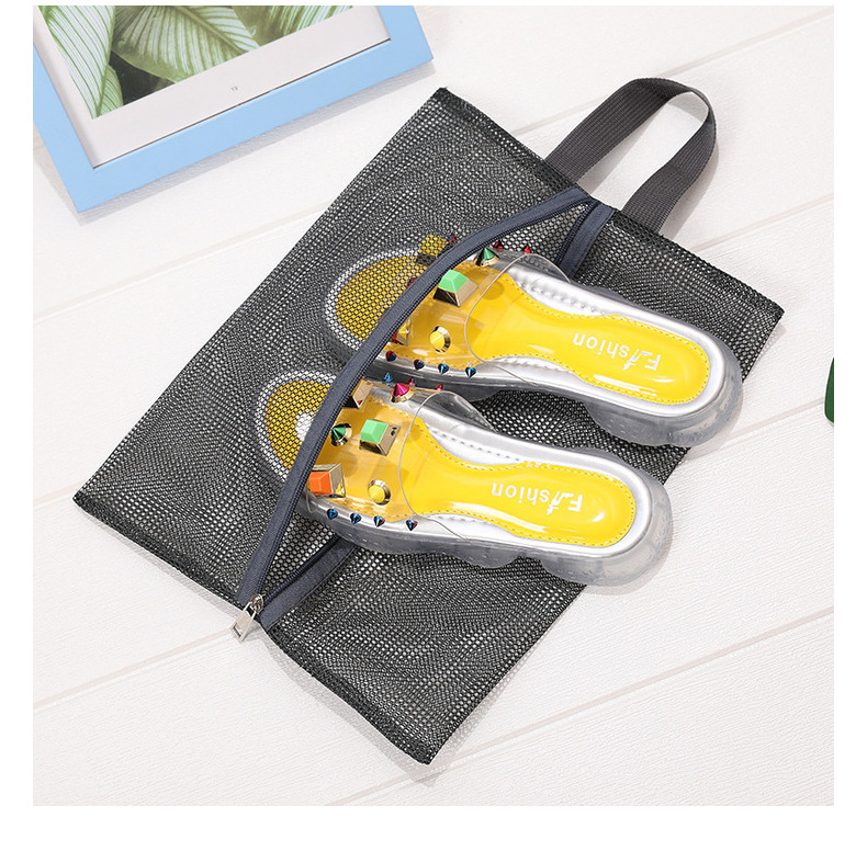 Wholesale of hand-held mesh beach bags, makeup, travel storage, toiletry bags, mesh portable swimming bath bags and beach bags pic 30