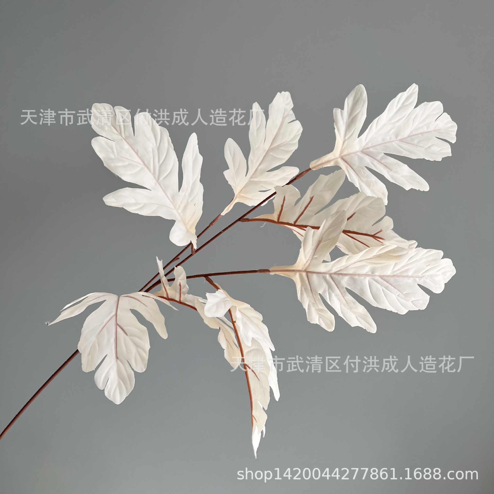 Peacock pine wedding leaf material artificial flowers, high-end wedding hall floor flower arrangement decoration, silk fabric artificial flowers, soft decoration flower art manufacturer pic 6