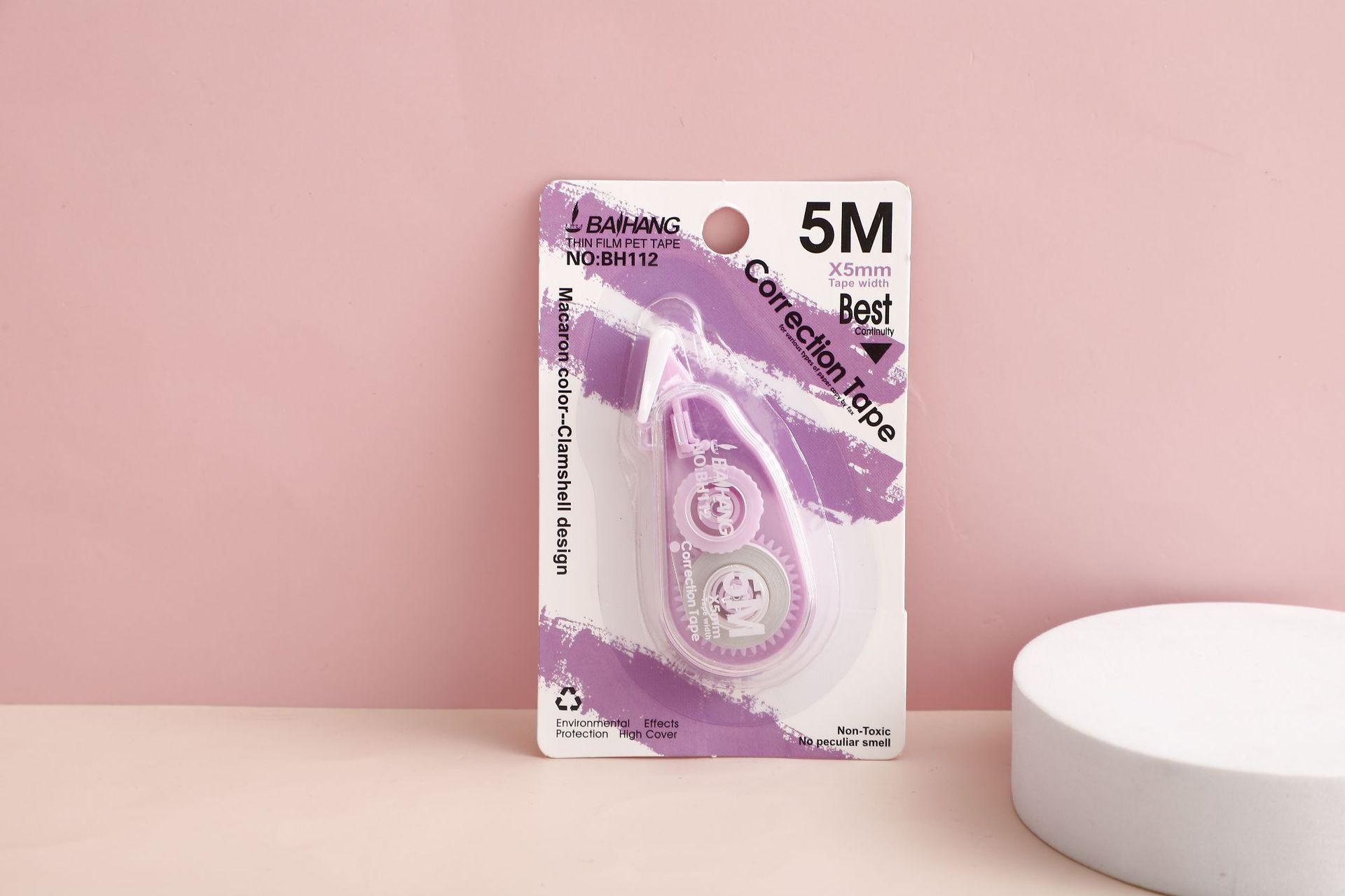 Baihang fully transparent and simple correction tape for student stationery and learning supplies, large-capacity correction and correction tape, 3-piece set pic 9