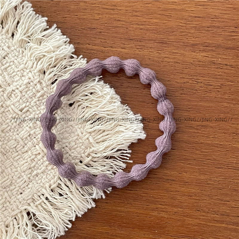 Ladylike style, gentle color series, colorful towel loops, hair bands, new daily basic leather bands, ponytail hair ties pic 12