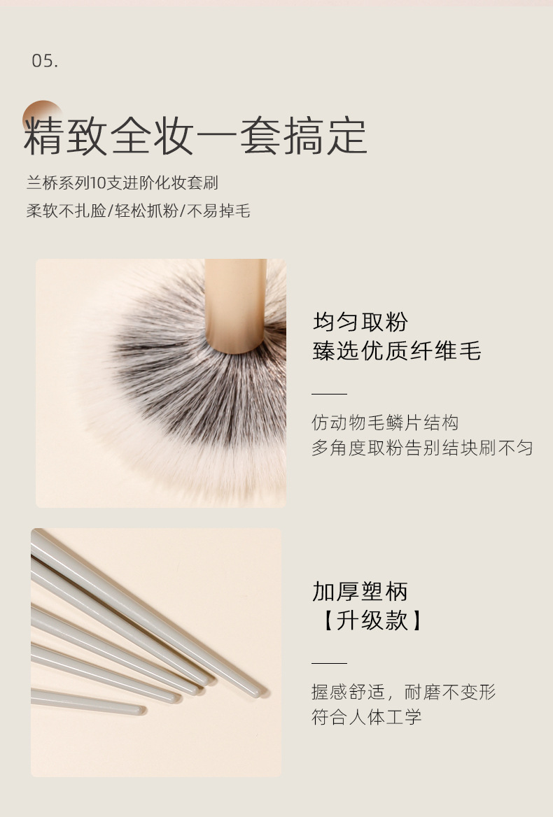 New Blue Bridge 10-piece eye brush makeup brush set, complete makeup brush makeup tools, cross-border source factory pic 5