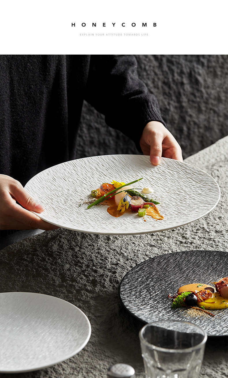 【工厂】轻奢西餐盘家用高颜值牛排意面盘子甜品水果沙拉菜盘商用详情6