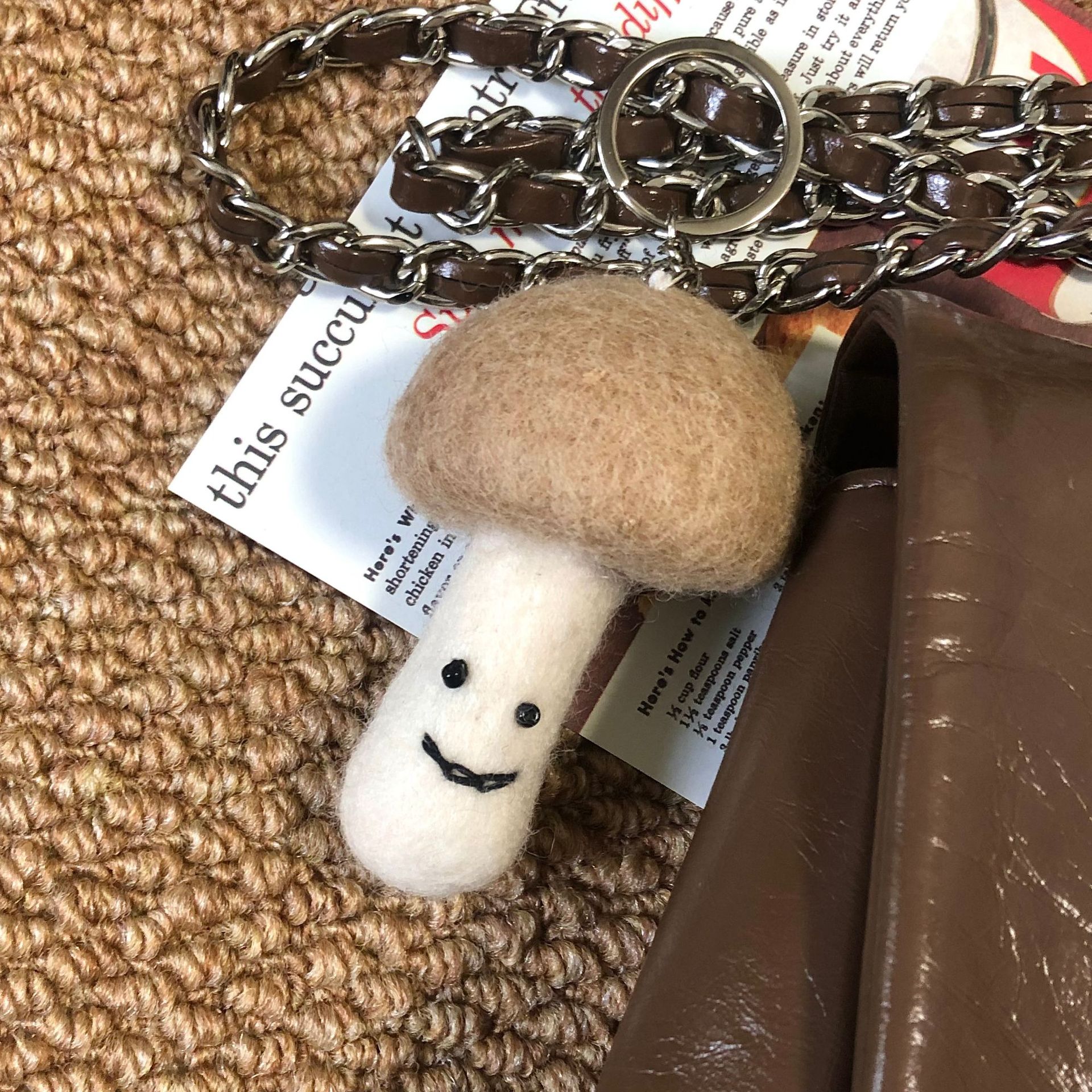 2025 New Nepalese wool felt keychain pendant, cute little sheep and dog bag pendant, car hanging doll pic 8